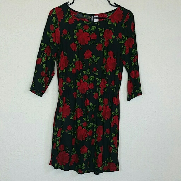 Divided Dresses & Skirts - Divided by H&M black rose dress